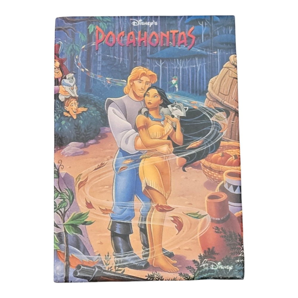 Disney Pinback Button Vintage Pocahontas John Smith Movie‎ Promotion 2x3.25"